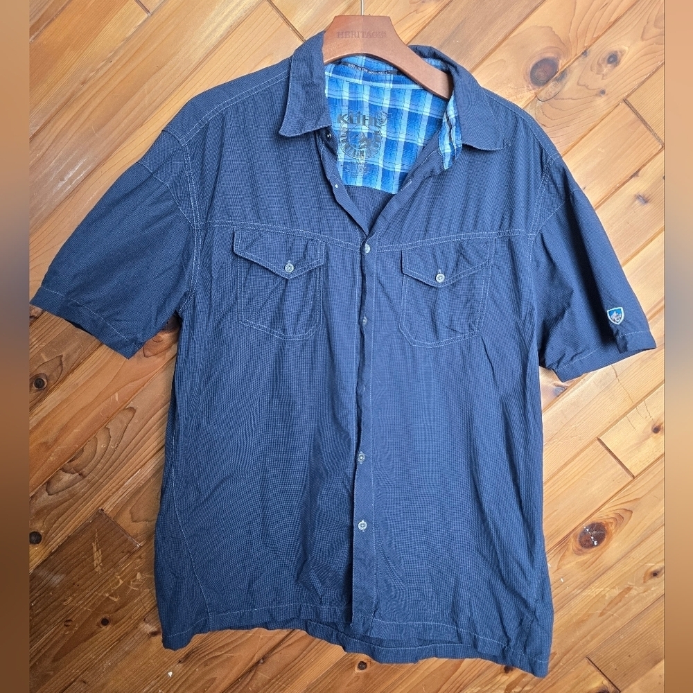 Kuhl Blue Plaid Shirt Size XL